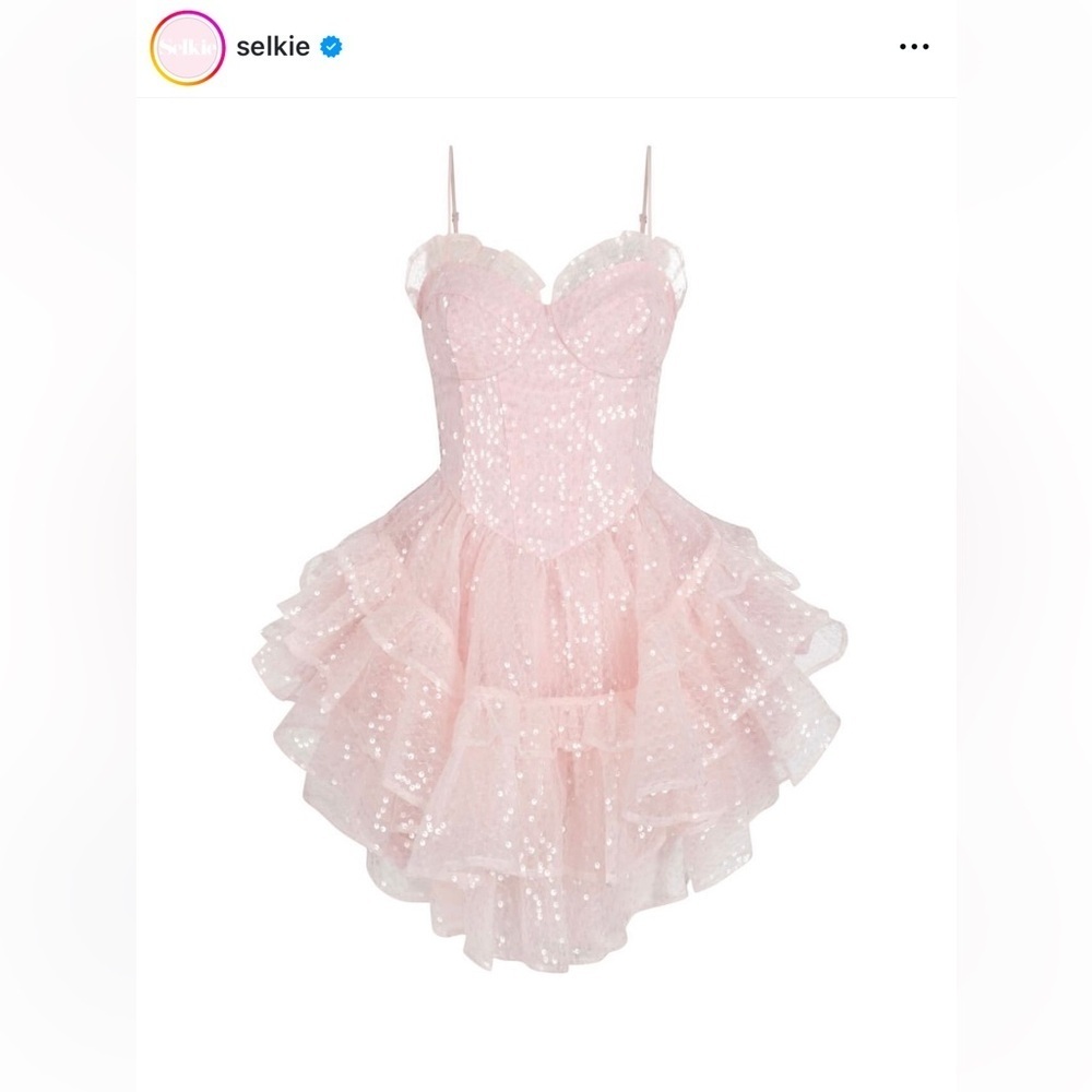 NWT Selkie Pink Sparkling Liasons Mini Corset Dress Dress & shorts Size XL